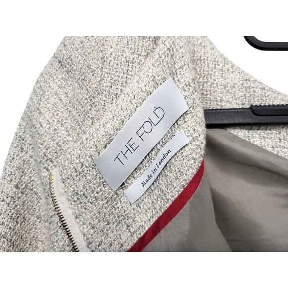 The Fold Camelot Dress White Tweed Fit & Flare - Picture 11 of 15